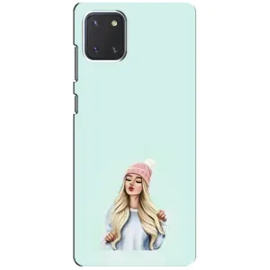 Силиконовый Чехол на Samsung Galaxy Note 10 Lite с картинкой Стильных Девушек (В шапке)