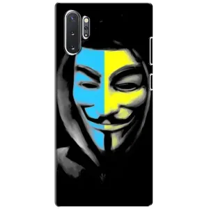 Чехол с Украинской символикой на Самсунг Нот 10 Плюс (Анонимус патриот)