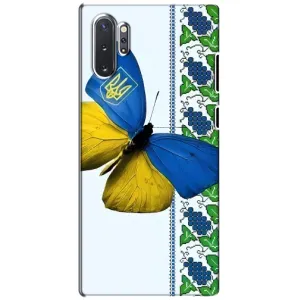 Чехол с Украинской символикой на Самсунг Нот 10 Плюс (Бабочка)