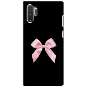 Чехол банты для Samsung Galaxy Note 10 Plus (Бант на черном)
