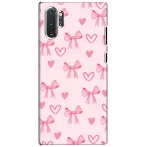 Чехол банты для Samsung Galaxy Note 10 Plus (Бантики и сердечки)