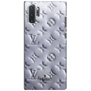 Текстурный Чехол Louis Vuitton для Самсунг Нот 10 Плюс (Белый ЛВ)