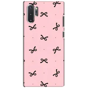 Чехол банты для Samsung Galaxy Note 10 Plus (Черные бантики)