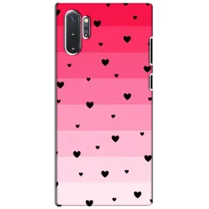 Чохли з тематикою "Маленькі Сердчеки" на Samsung Galaxy Note 10 Plus (Чорні сердечка)