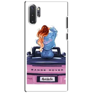 Силиконовый Чехол на Samsung Galaxy Note 10 Plus с картинкой Стильных Девушек (Девушка на машине)