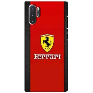 Силиконовый бампер с картинкой машины на Samsung Galaxy Note 10 Plus (Ferrari Logo)