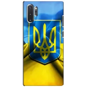 Чехол с картинкой (Патриотический ГЕРБ) на Samsung Galaxy Note 10 Plus (Герб и Флаг Украины)