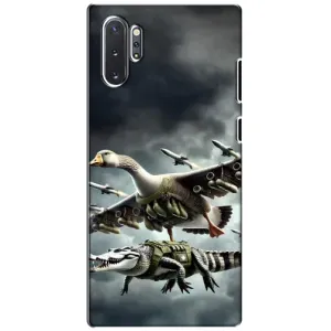 Чехол с мемами тралалело тралала для Samsung Galaxy Note 10 Plus (Гусини и крокодило)