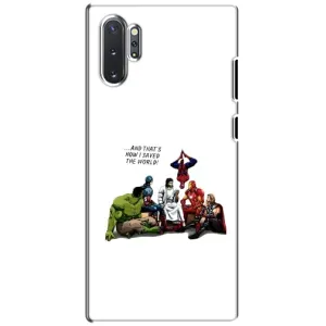 Чехлы для Samsung Galaxy Note 10 Plus (Для Христиан) (Иисус супергерой)