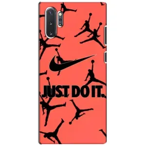 Силиконовый Чехол Nike Air Jordan на Самсунг Нот 10 Плюс (Just Do It)