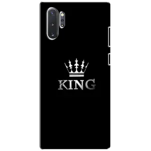 Чехол (Корона на чёрном фоне) для Самсунг Нот 10 Плюс (KING)