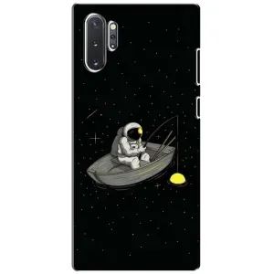 Силіконовый Чохол з принтом "Космонавти" на Samsung Galaxy Note 10 Plus (Космонавт на рибалці)