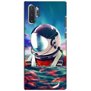 Силіконовый Чохол з принтом "Космонавти" на Samsung Galaxy Note 10 Plus (Космонавт у воді)