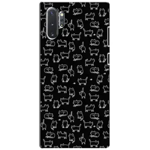 Чохол на тематику: Коти для Samsung Galaxy Note 10 Plus (Котики на чорному)