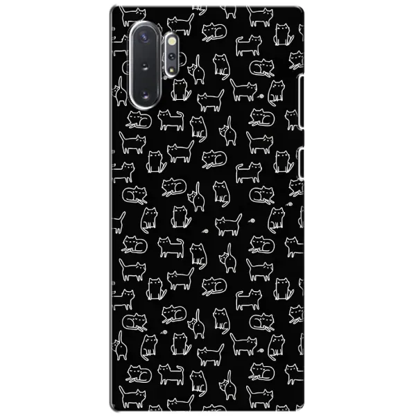 Чехол с рисунком «Котики на черном» для Samsung Galaxy Note 10 Plus Чехол с рисунком «Котики на черном» для Samsung Galaxy Note 10 Plus