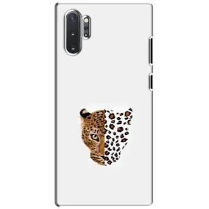 Чехол с леопардовым принтом на Samsung Galaxy Note 10 Plus (Леопард на белом)