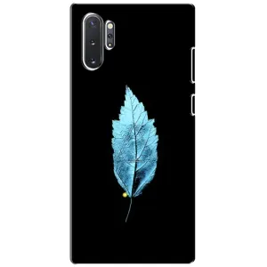 Чехол с картинками на черном фоне для Samsung Galaxy Note 10 Plus (Листочек)