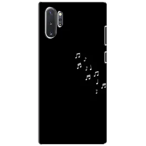 Чехол с картинками на черном фоне для Samsung Galaxy Note 10 Plus (Ноты)