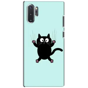 Силіконовий чохол з котиком для Samsung Galaxy Note 10 Plus (Падаючий кіт)
