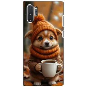 Друкований чохол 'Звірята з кавою' для Samsung Galaxy Note 10 Plus (Песик з кавою)