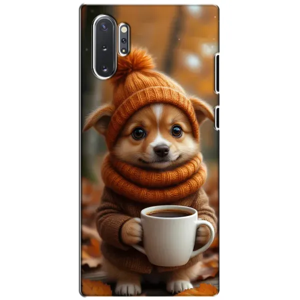 Чехол с рисунком «Собачка с кофе» для Samsung Galaxy Note 10 Plus Чехол с рисунком «Собачка с кофе» для Samsung Galaxy Note 10 Plus