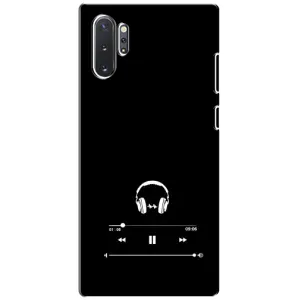 Чехол с картинками на черном фоне для Samsung Galaxy Note 10 Plus (Плеер)