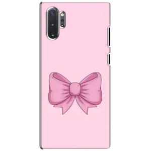 Чехол банты для Samsung Galaxy Note 10 Plus (Розовый бантик)