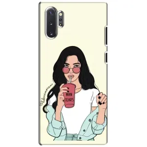 Силиконовый Чехол на Samsung Galaxy Note 10 Plus с картинкой Стильных Девушек (С напитком)