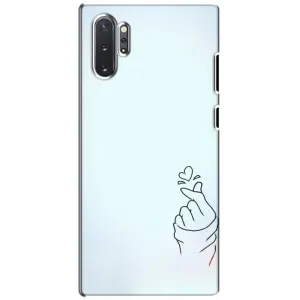 Чохол (Знак сердечка) для Samsung Galaxy Note 10 Plus (Сердечко на блакитному)