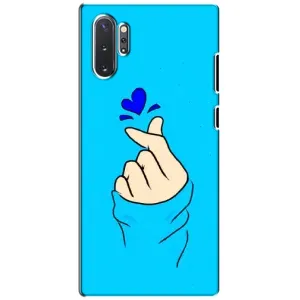 Чохол (Знак сердечка) для Samsung Galaxy Note 10 Plus (Сердечко на синоьому)