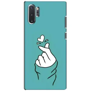 Чохол (Знак сердечка) для Samsung Galaxy Note 10 Plus (Сердечко на бірюзовому)