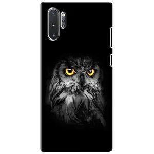 Чохли з принтом СОВИ для Samsung Galaxy Note 10 Plus (Сова на чорному)
