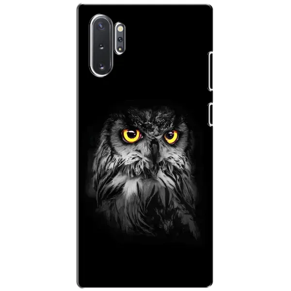 Чехол с рисунком «Сова на чёрном» для Samsung Galaxy Note 10 Plus Чехол с рисунком «Сова на чёрном» для Samsung Galaxy Note 10 Plus