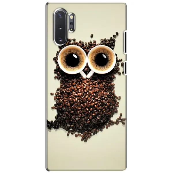 Чехол с рисунком «Сова с зерен кофе» для Samsung Galaxy Note 10 Plus Чехол с рисунком «Сова с зерен кофе» для Samsung Galaxy Note 10 Plus