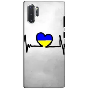 Силиконовый Чехол на Samsung Galaxy Note 10 Plus (Я-Украина) (Украинская кардиограмма)