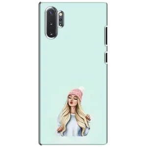 Силиконовый Чехол на Samsung Galaxy Note 10 Plus с картинкой Стильных Девушек (В шапке)