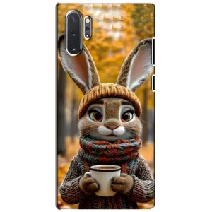 Друкований чохол 'Звірята з кавою' для Samsung Galaxy Note 10 Plus (Зайчик з кавою)