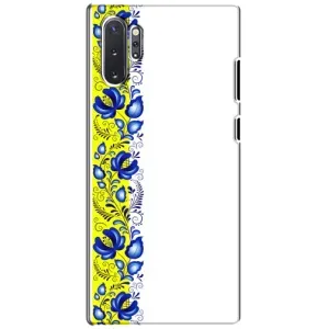 Силіконовый Чохол на Samsung Galaxy Note 10 Plus з картинкой Вишиванки (Жовто-біла вишиванка)