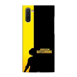 Чехол (TPU) с картинкой "Лого Пабг" на Самсунг Нот 10 (Battlegrounds)