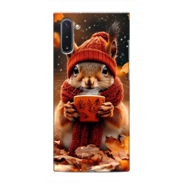 Чехол с рисунком «Белка с кофе» для Samsung Galaxy Note 10 Чехол с рисунком «Белка с кофе» для Samsung Galaxy Note 10