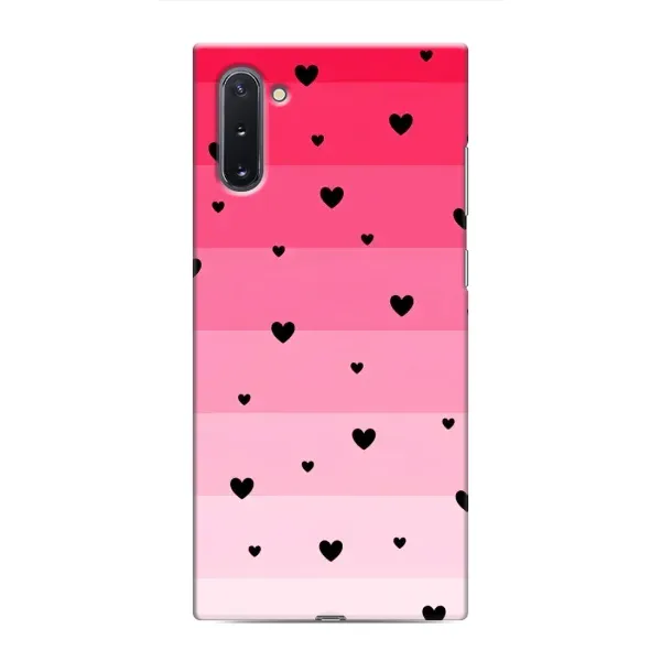 Чехол с рисунком «Чорные сердечки» для Samsung Galaxy Note 10 Чехол с рисунком «Чорные сердечки» для Samsung Galaxy Note 10