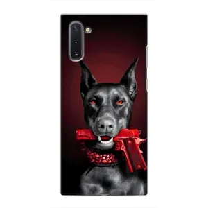 Чехол ДОБЕРМАН для Samsung Galaxy Note 10 (Доберман злой)