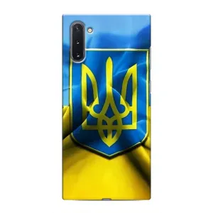 Чехол с картинкой (Патриотический ГЕРБ) на Samsung Galaxy Note 10 (Герб и Флаг Украины)