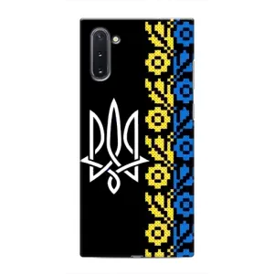 Силиконовый Чехол на Samsung Galaxy Note 10 (Герб и вышыванка)