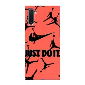 Силиконовый Чехол Nike Air Jordan на Самсунг Нот 10 (Just Do It)