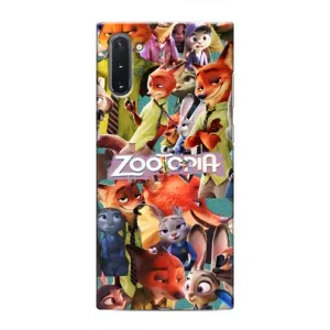Силиконовый чехол с принтом Зоотрополіс для Samsung Galaxy Note 10 (Коллаж героев)