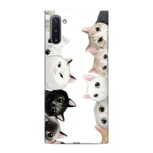 Силиконовый чехол с котиком для Samsung Galaxy Note 10 (Коты)