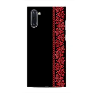 Силиконовый Чехол на Samsung Galaxy Note 10 (Красная Вышиванка)