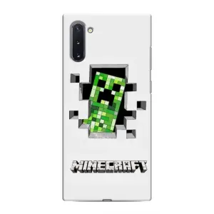 Чехлы для Samsung Galaxy Note 10 (Персонажи Майн Крафт) (Крипер)