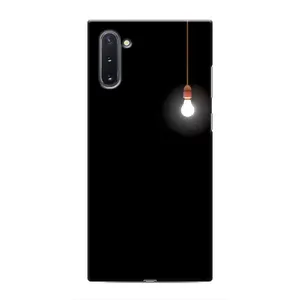 Чехол с картинками на черном фоне для Samsung Galaxy Note 10 (Лампочка)